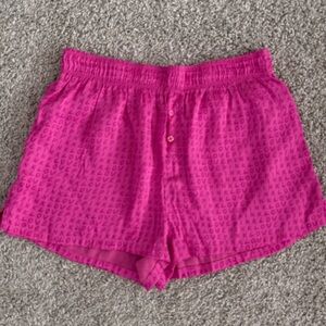 PINK Victoria's Secret Magenta Love Print Shorts
